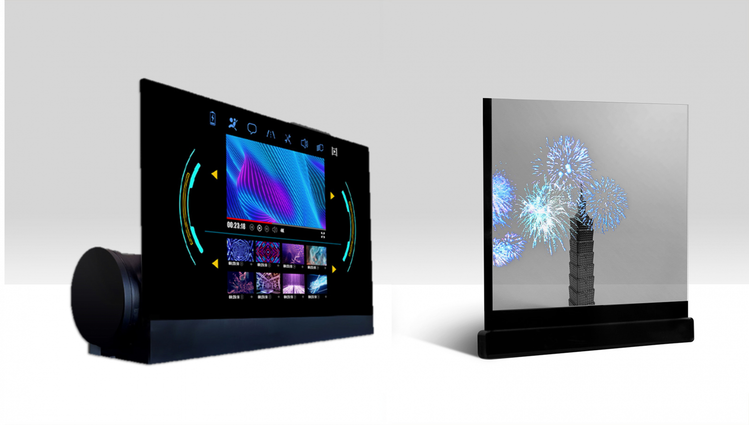 可捲式、折疊性、高透明